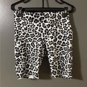 Woman’s YMI brand Leopard Print Biker Shorts SZ- MEDIUM
